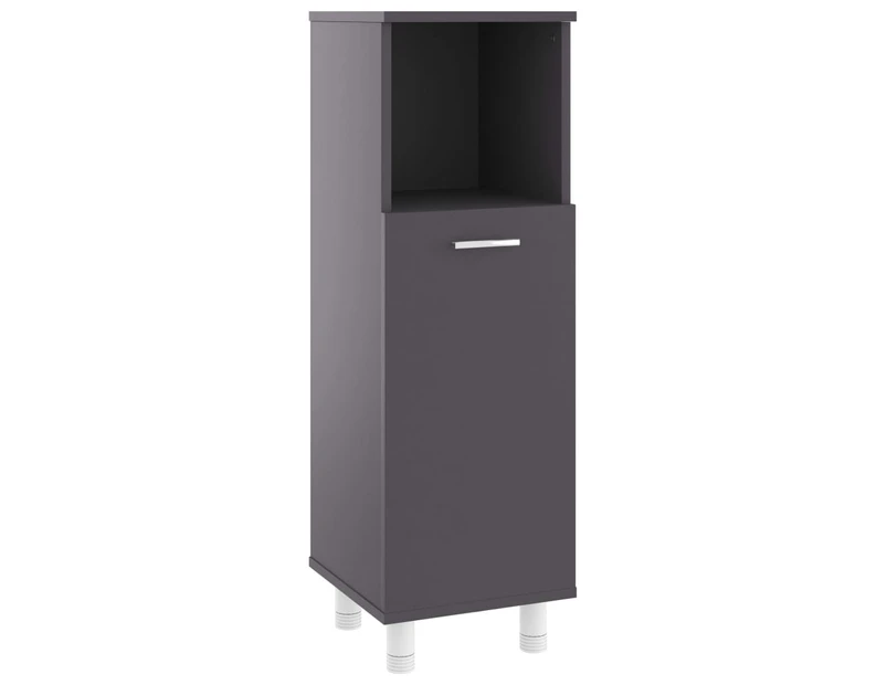 vidaXL Bathroom Cabinet Grey 30x30x95 cm Engineered Wood