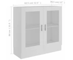 vidaXL Vitrine Cabinet White 82.5x30.5x80 cm Engineered Wood