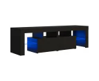 vidaXL TV Cabinet with LED Lights Black 140x36.5x40 cm