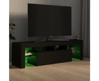 vidaXL TV Cabinet with LED Lights Black 140x36.5x40 cm