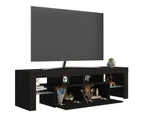 vidaXL TV Cabinet with LED Lights Black 140x36.5x40 cm