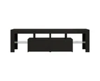 vidaXL TV Cabinet with LED Lights Black 140x36.5x40 cm