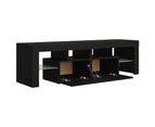 vidaXL TV Cabinet with LED Lights Black 140x36.5x40 cm