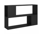 vidaXL Book Cabinet Black 100x24x63 cm Engineered Wood