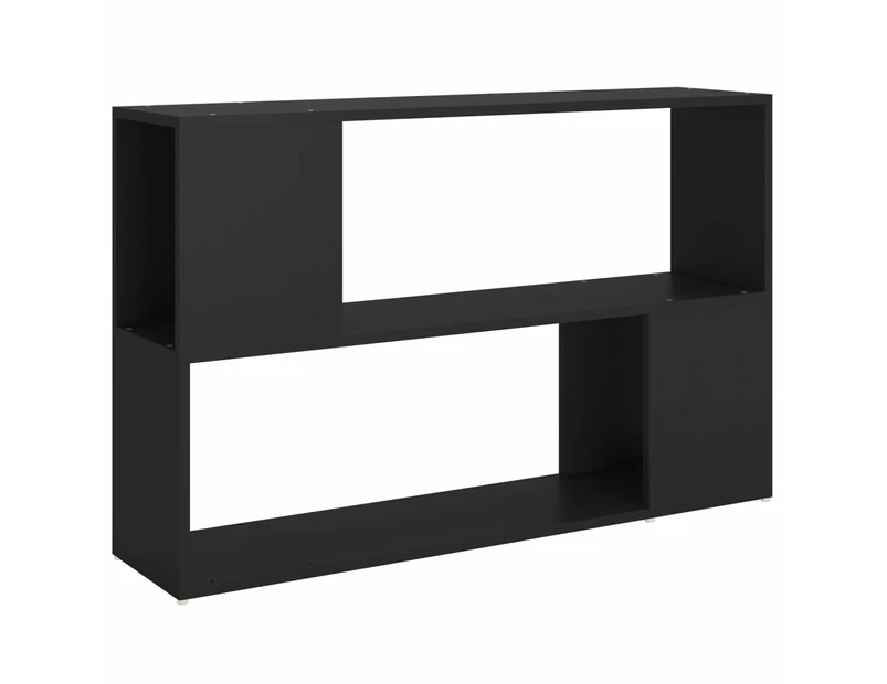 vidaXL Book Cabinet Black 100x24x63 cm Engineered Wood