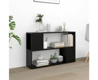 vidaXL Book Cabinet Black 100x24x63 cm Engineered Wood