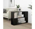 vidaXL Book Cabinet Black 100x24x63 cm Engineered Wood