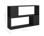 vidaXL Book Cabinet Black 100x24x63 cm Engineered Wood