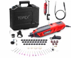 TOPEX Heavy Duty 200W Rotary Tool Set Grinder Sander Polisher Flex Shaft Multiple Accessories