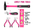 Monika Pink Tool Combo Portable Household Tool Set & Piece Gardening Tool Kit