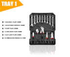 MasterSpec 1180PCS Professional Tool Set Aluminum Case Tool Kits With Rolling Tool Box