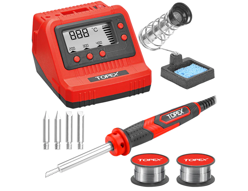 TOPEX 60W digital soldering Iron Station Solder Fast Heat Variable Temperature LED Display