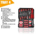 MasterSpec 1180PCS Professional Tool Set Aluminum Case Tool Kits With Rolling Tool Box