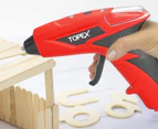 TOPEX 4V Cordless Hot Glue Gun w/ 15Pcs Premium Glue Sticks