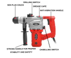 TOPEX 1010W SDS+ Rotary Hammer Drill Demolition Jack Hammer Kit w/ Chisels Drill