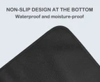 truepal Double-Layer Cat Litter Mat 65 x 45cm Waterproof Trapper Foldable Pad Pet Rug (Black)
