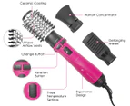 Monika 4in1 1200W  Air Styler Hair Dryer Brush w/ Ionic Care Tech Straightening Curling Blow Drying