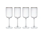 Set of 4 Mikasa 450mL Sorrento Crystal Red Wine Glasses