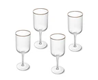 Set of 4 Mikasa 450mL Sorrento Crystal Red Wine Glasses