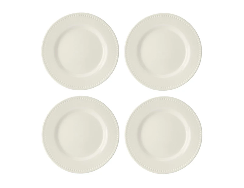 4 x Mikasa 21cm Cranborne Side Plate - Cream