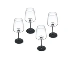 Set of 4 Mikasa 400mL Palermo Crystal White Wine Glasses