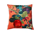 Pomegranate Square 50x50cm Velvet Cushion Cover - Coral