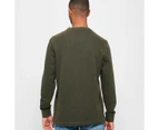 Target Waffle Henley Top - Green