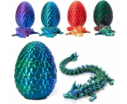 Easter Basket Stuffers, 3D Printed Dragon Surprise Egg Toy, Executive Dragon Fidget Toys Decorative Easter Egg Fillers- Blue&Green