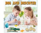 12 Pack Dino Eggs Dig Kit,Dig Up Dinosaur Fossil Eggs, Break Open 12 Unique Eggs and Discover 12 Cute Dinosaurs, Easter Digging Toy for 3-12 Year Old Boys