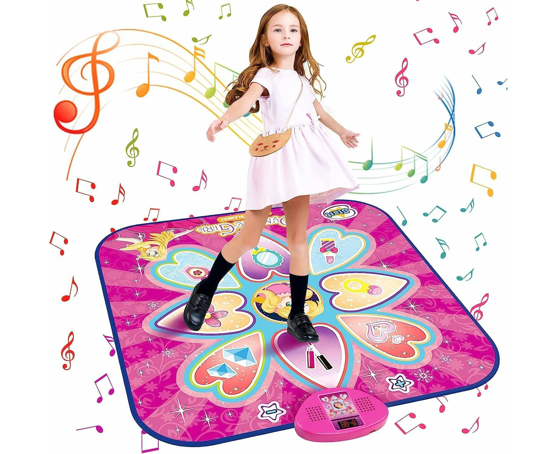 Dance Mat Toys for Girls,Kids Dancing Play Mat Upgraded Electronic Dance Pad with 7 Game Modes Built-in Music Adjustable Volume Birthday Party Toys