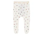 Bonds Baby Newbies Foot Leggings - Whispering Hearts/Mascapone