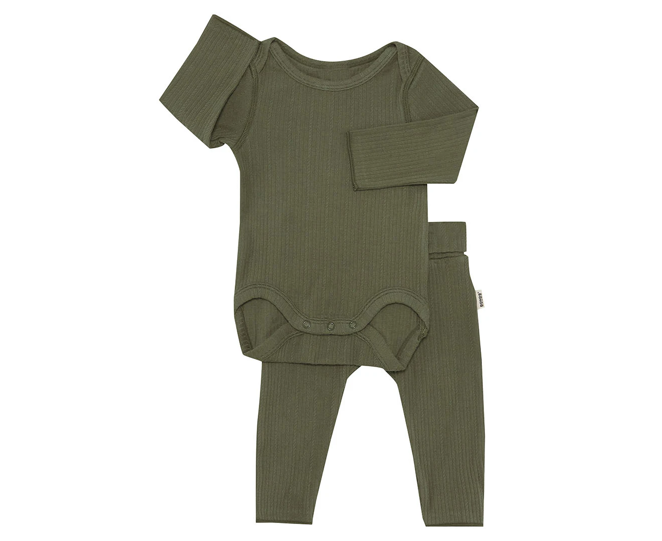 Bonds 2-Piece Baby Pointelle Long Sleeve Bodysuit  & Legging Set - Hiker Green