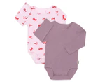 Bonds Baby Wonderbodies Long Sleeve Bodysuit 2-Pack - Blushing Bowties/ Munroe