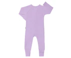 Bonds Baby Waffle Zippy Wondersuit - Cotton Purple Pansy