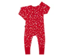 Bonds Baby Zip Wondersuit - Minnie Hearts/Parisian Red