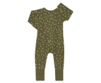 Bonds Baby Poodlette Zip Wondersuit - Ditsy Dots/Hiker Green
