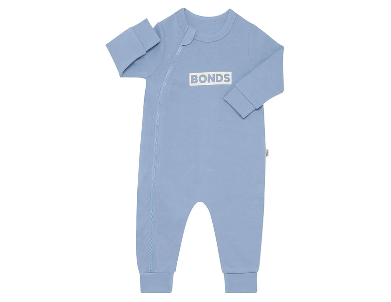 Bonds Baby Tech Sweats Zip Wondersuit - Mountain Blue