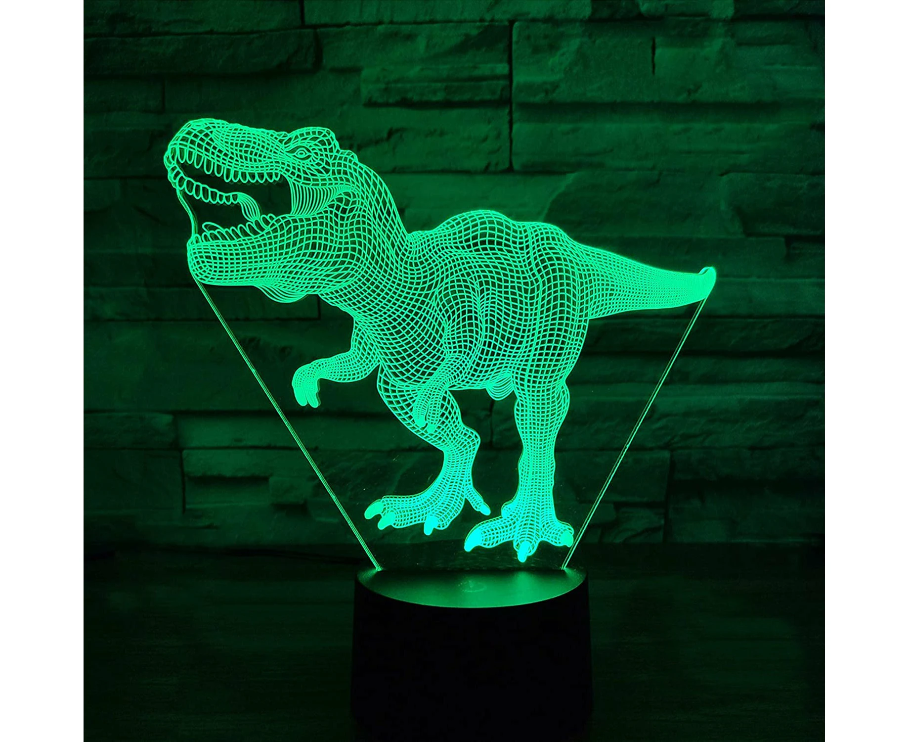 Dinosaur 3D Night Light LED Optical Illusion Lamp 16 Colors - T Rex