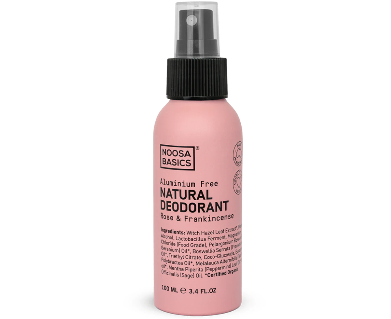 Noosa Basics Natural Deodorant Spray Rose & Frankincense (100 ml)