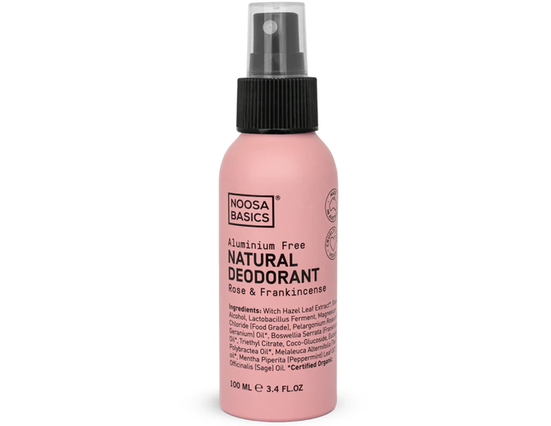 Noosa Basics Natural Deodorant Spray Rose & Frankincense (100 ml)