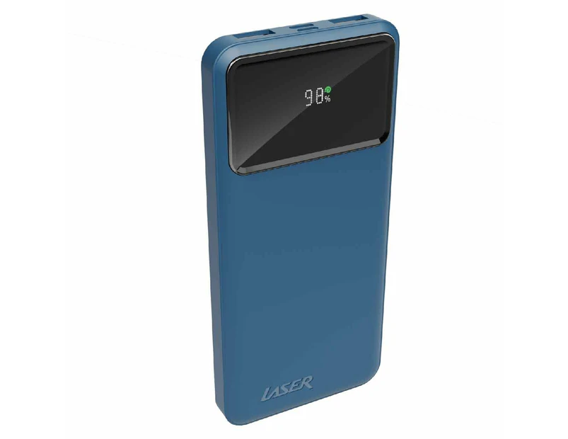 Laser 18W PD Fast Charge 10000mAh Powerbank in Navy with LED Indicator & USB-C