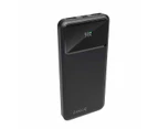 Laser Black Powerbank 10000mAh with 18W Fast PD Charging and LED Indicator - Portable, USB-C