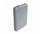 Laser 5000mAh Silver Powerbank with LED Indicator & 3-in-1 Cable