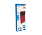 Laser Red 10000mAh Powerbank with 18W PD Fast Charging & LED Indicator - Compact, Portable
