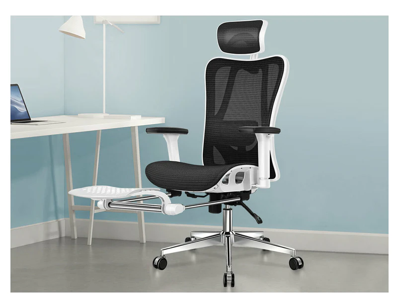 ALFORDSON Ergonomic Office Chair Mesh Executive Seat Work Computer Gaming Black and White