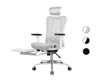 ALFORDSON Ergonomic Office Chair Executive Mesh Seat Gaming Work Computer White and Grey