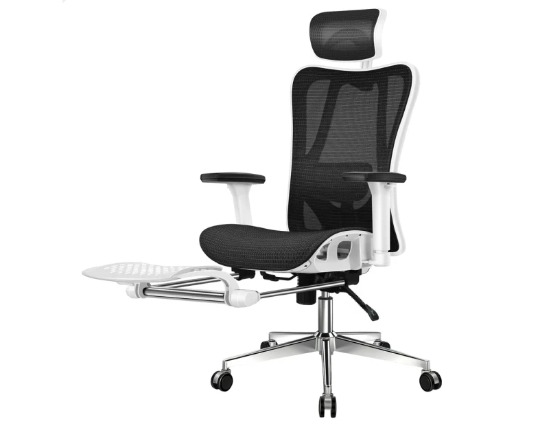 ALFORDSON Ergonomic Office Chair Mesh Seat White & Black