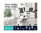 ALFORDSON Ergonomic Office Chair Mesh Seat White & Black