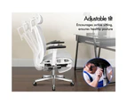 ALFORDSON Ergonomic Office Chair Mesh Seat White & Grey