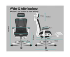 ALFORDSON Ergonomic Office Chair Mesh Executive Seat Work Computer Gaming Black and White